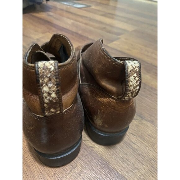 Ariat Brown Distressed Soft Leather Western Ankle Boots Women's Sz 8 - Picture 5 of 5